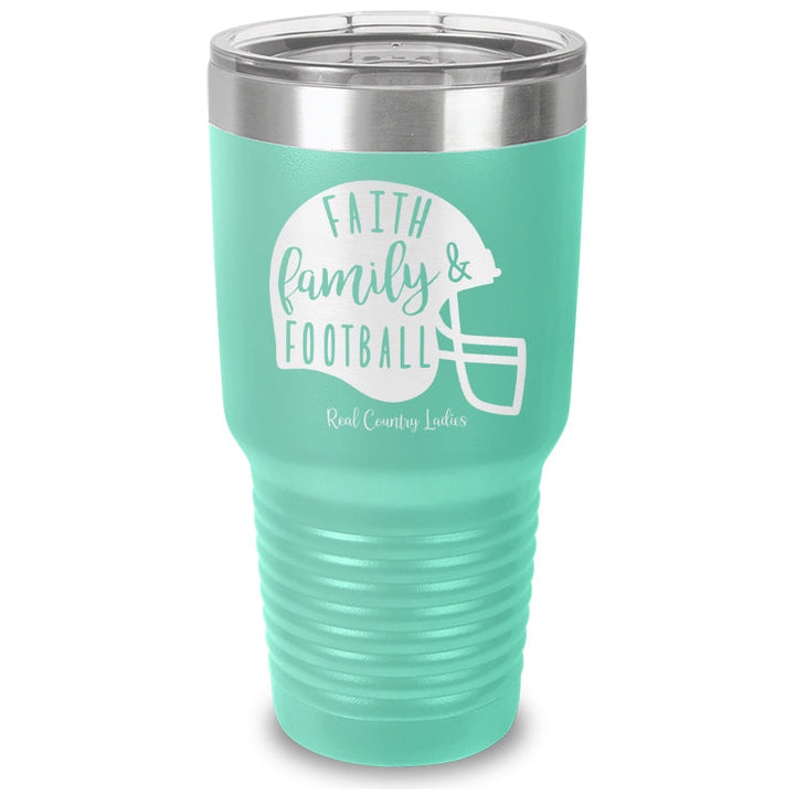 Black Friday | Faith Family Football Laser Etched Tumbler