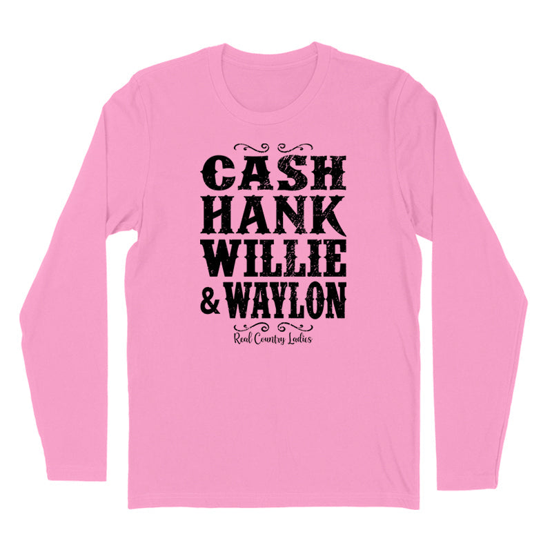 Blowout | Cash Hank Willie Waylon Black Print Hoodies & Long Sleeves