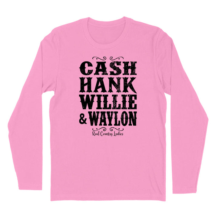 Black Friday | Cash Hank Willie Waylon Black Print Hoodies & Long Sleeves