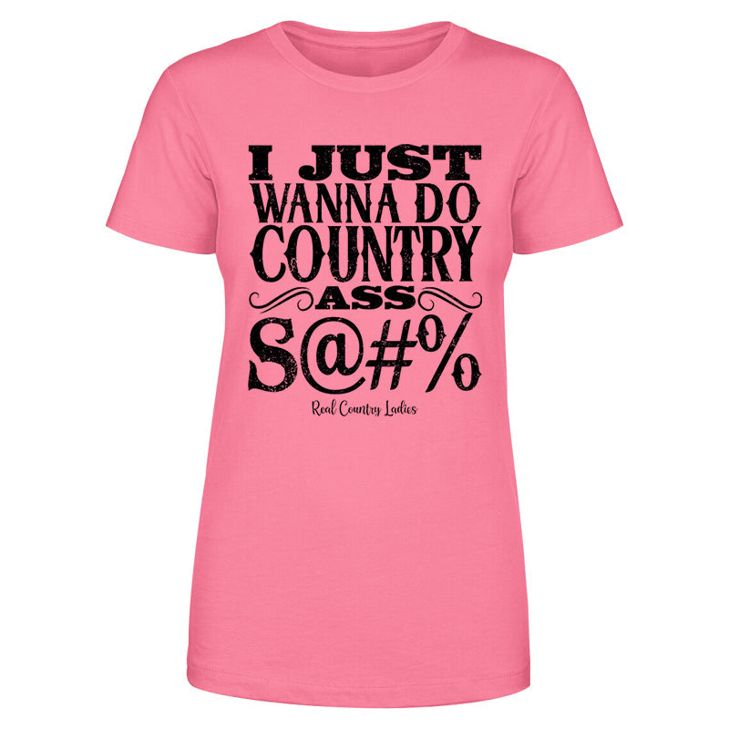 Black Friday | Country Ass Shit Black Print Front Apparel