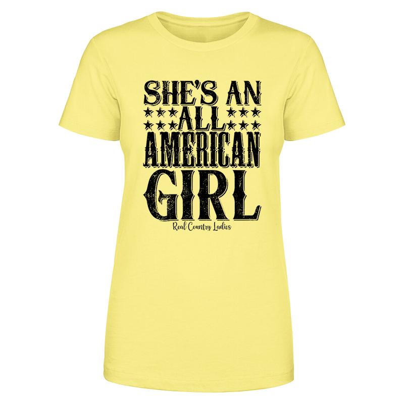 Black Friday | All American Girl Black Print Front Apparel