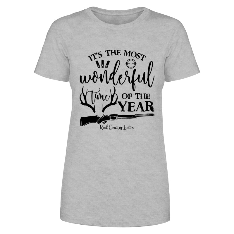 Blowout |  It's The Most Wonderful Time Of Year Black Print Front Apparel