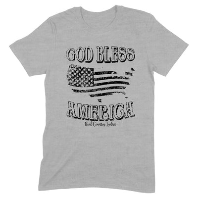 Blowout |  God Bless America Black Print Front Apparel