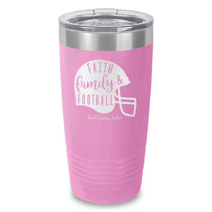 Black Friday | Faith Family Football Laser Etched Tumbler