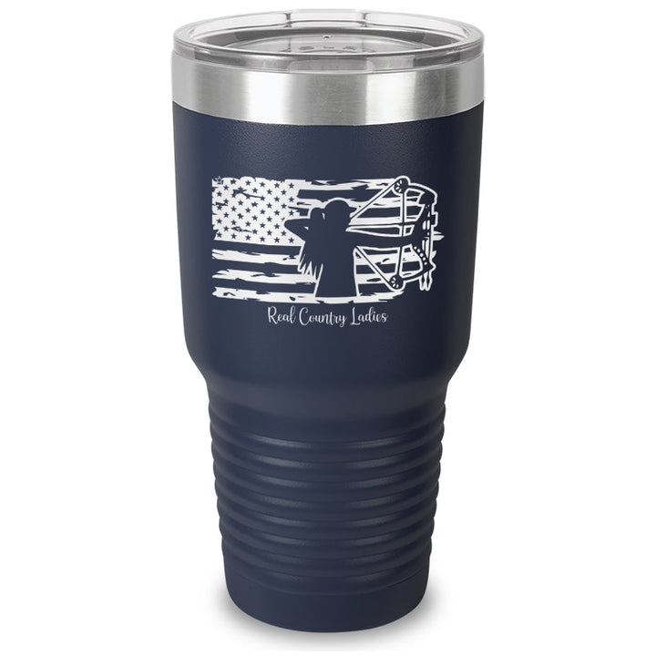 Black Friday | Bow USA Flag Laser Etched Tumbler