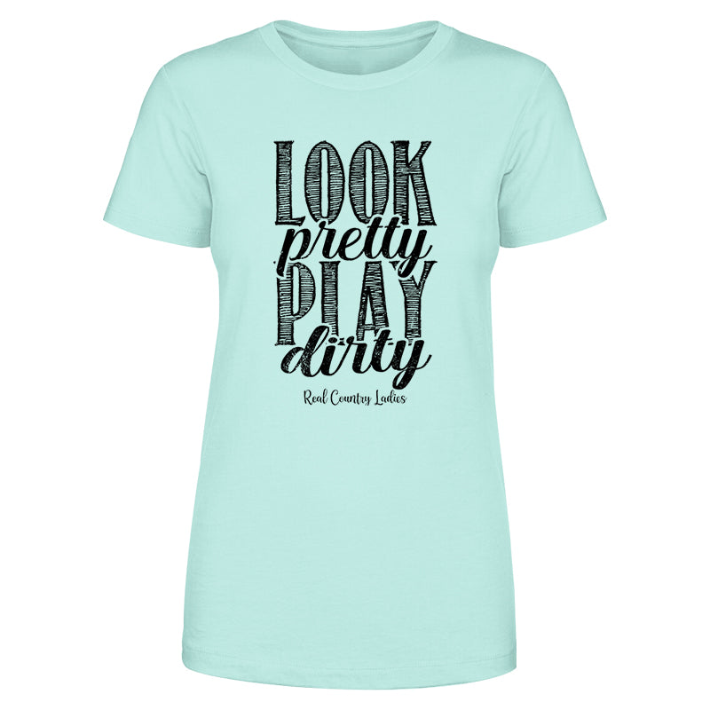 Black Friday | Look Pretty Play Dirty Black Print Front Apparel