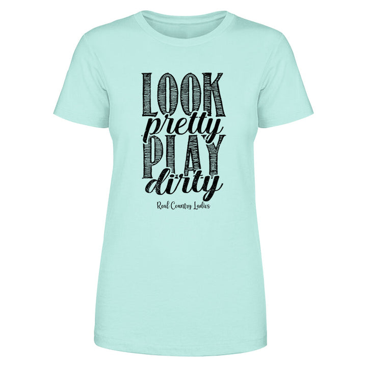 Black Friday | Look Pretty Play Dirty Black Print Front Apparel