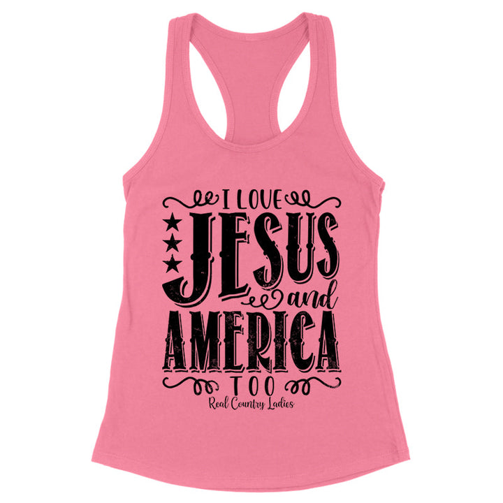 Black Friday | I Love Jesus And America Too Black Print Front Apparel