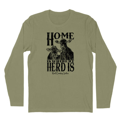 Blowout | Home Is Where My Herd Is Black Print Hoodies & Long Sleeves