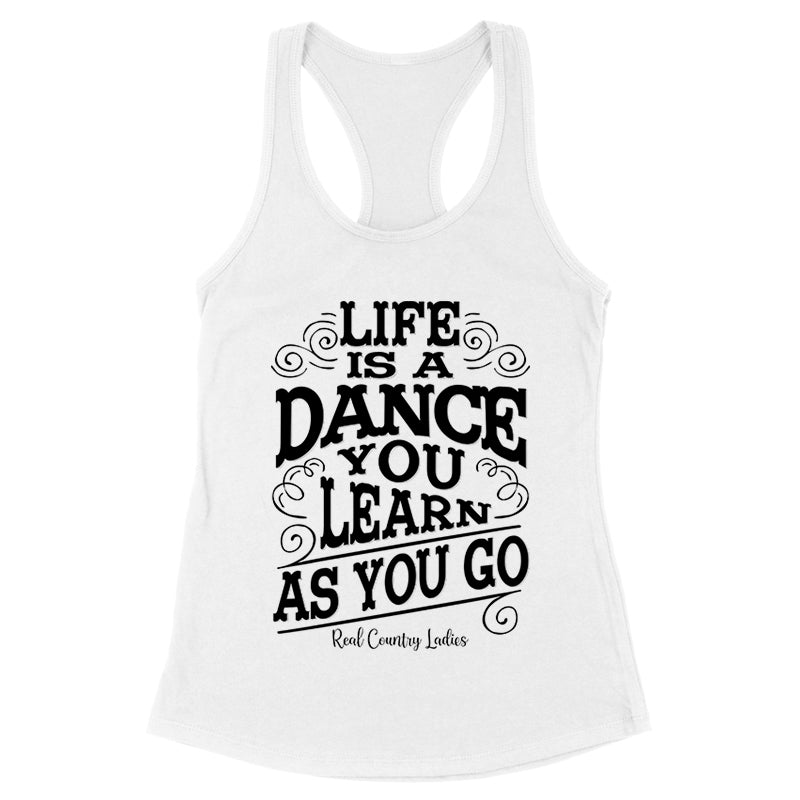 Blowout |  Life Is A Dance Black Print Front Apparel