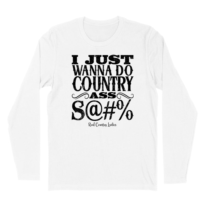 Blowout | Country Ass Shit Black Print Hoodies & Long Sleeves