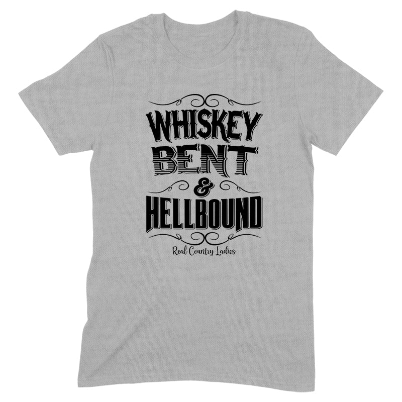 Blowout |  Whiskey Bent And Hellbound Black Print Front Apparel