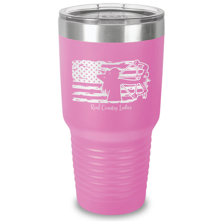 Black Friday | Bow USA Flag Laser Etched Tumbler