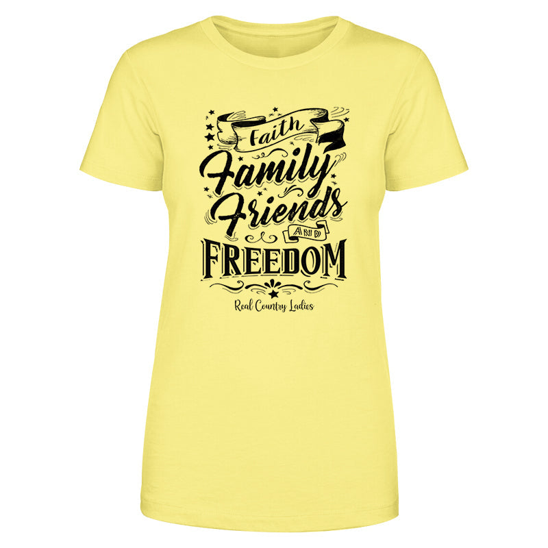 Black Friday | Faith Family Friends Black Print Front Apparel