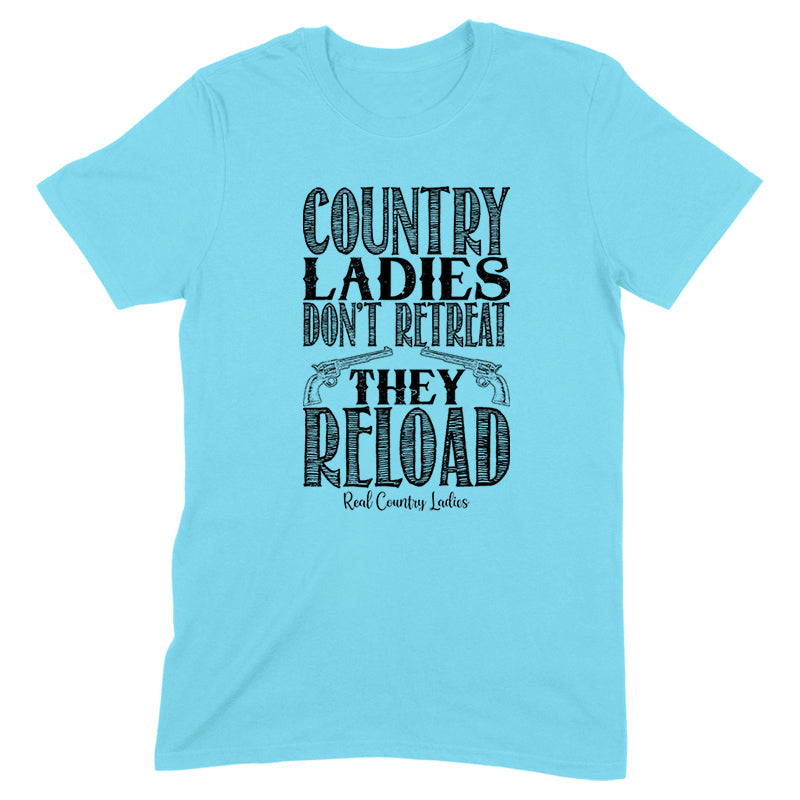 Black Friday | Country Ladies Don't Retreat Black Print Front Apparel