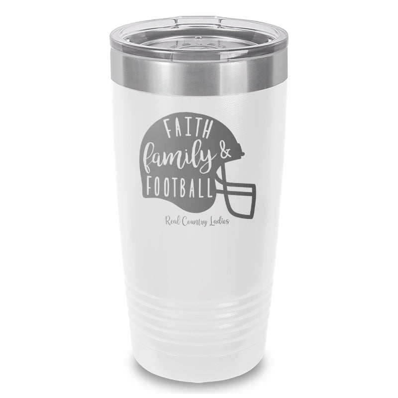 Black Friday | Faith Family Football Laser Etched Tumbler