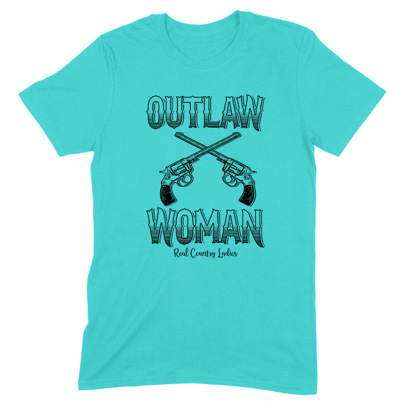 Black Friday | Outlaw Woman Black Print Front Apparel