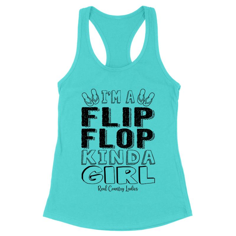 Blowout |  I'm A Flip Flop Kinda Girl Black Print Front Apparel