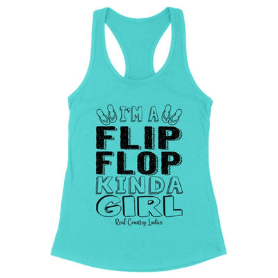 Blowout |  I'm A Flip Flop Kinda Girl Black Print Front Apparel