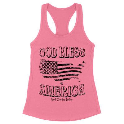 Blowout |  God Bless America Black Print Front Apparel