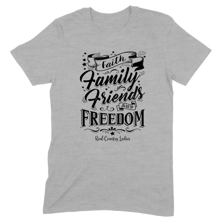 Black Friday | Faith Family Friends Black Print Front Apparel