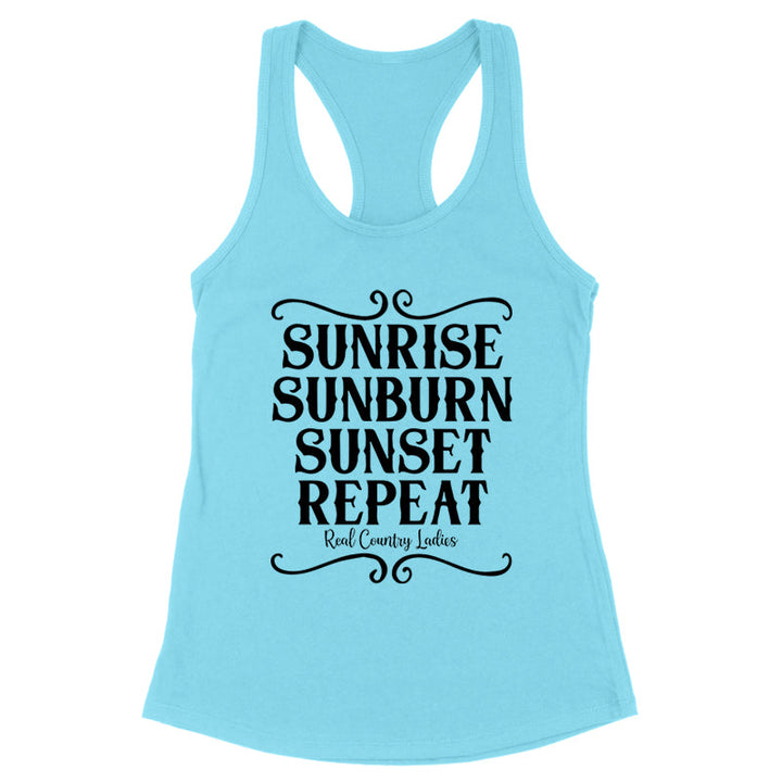 Black Friday | Sunrise Sunburn Sunset Repeat Black Print Front Apparel