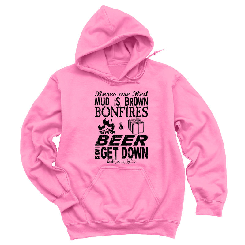 Black Friday | Bonfires And Beer Black Print Hoodies & Long Sleeves