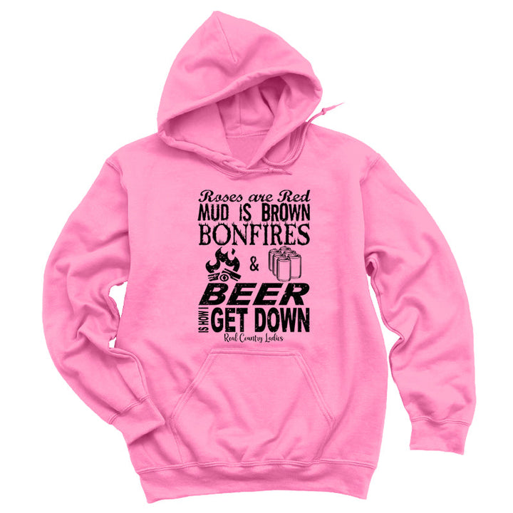 Black Friday | Bonfires And Beer Black Print Hoodies & Long Sleeves