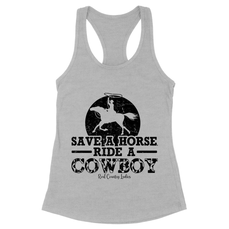 Black Friday | Save A Horse Ride A Cowboy Black Print Front Apparel