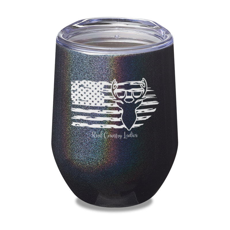 Black Friday | Deer USA Flag Laser Etched Tumbler