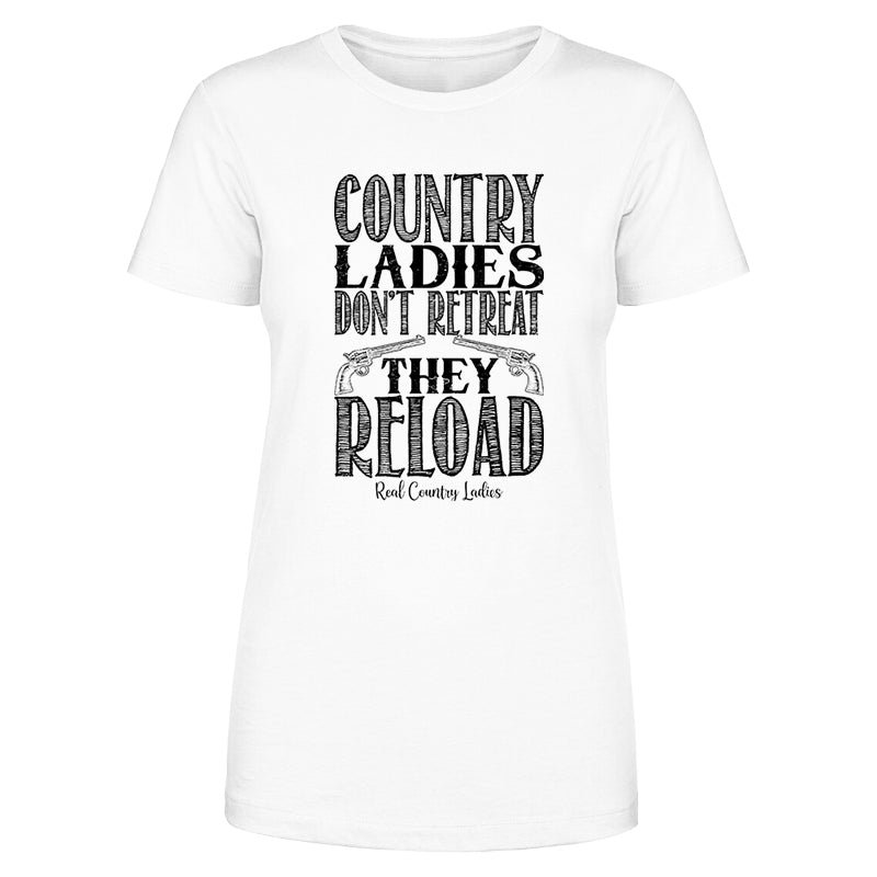 Black Friday | Country Ladies Don't Retreat Black Print Front Apparel