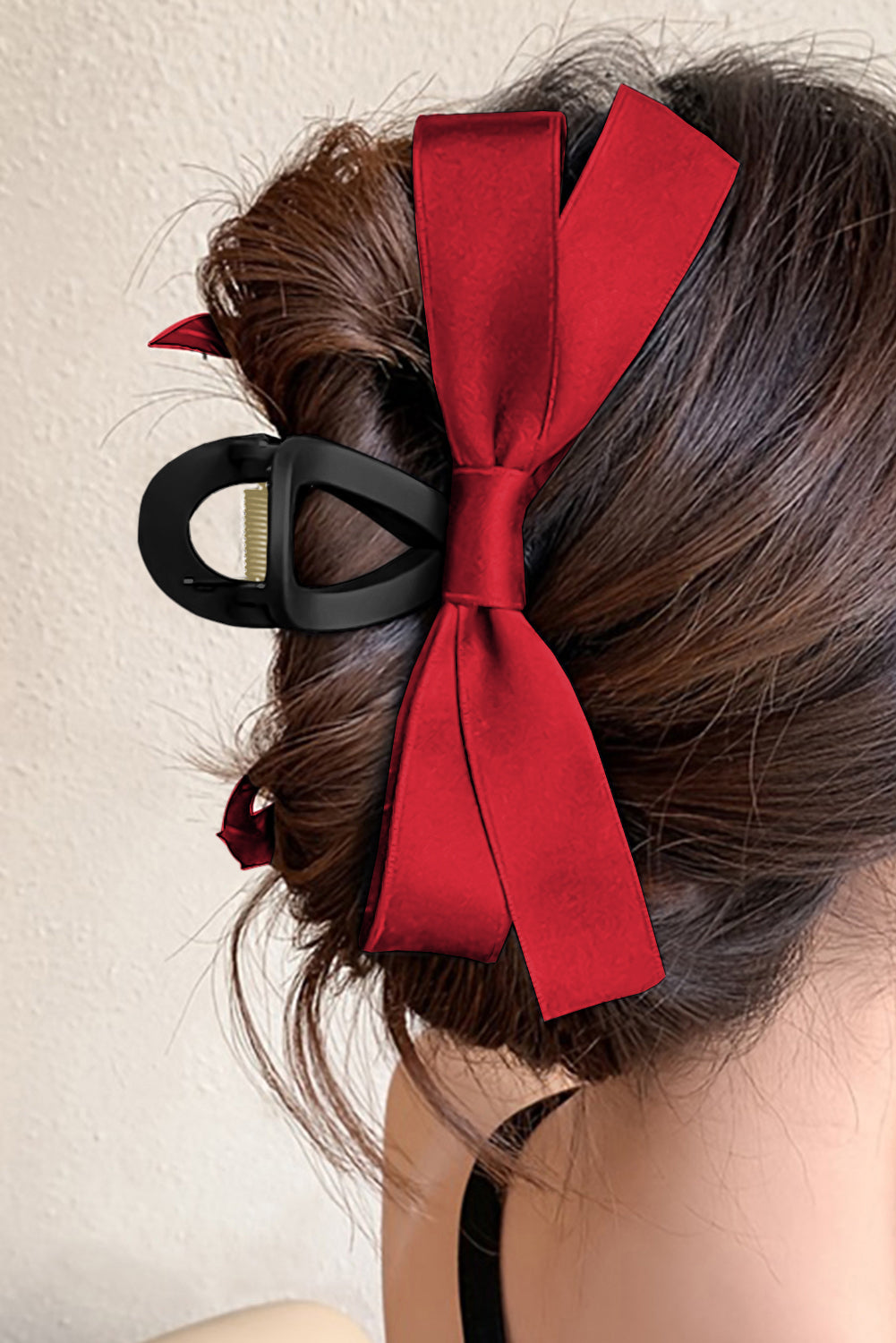 Black Bow Hair Claw Clip