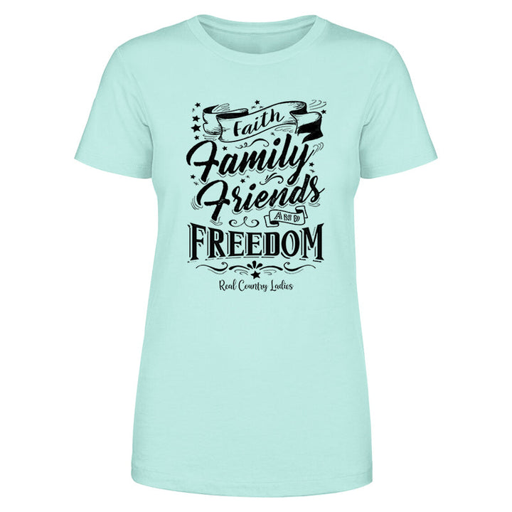 Black Friday | Faith Family Friends Black Print Front Apparel