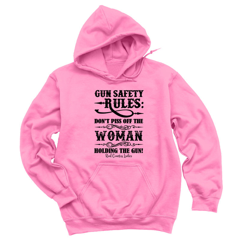 Blowout | Gun Safety Rules Black Print Hoodies & Long Sleeves