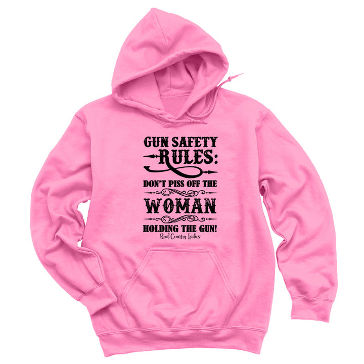 Black Friday | Gun Safety Rules Black Print Hoodies & Long Sleeves