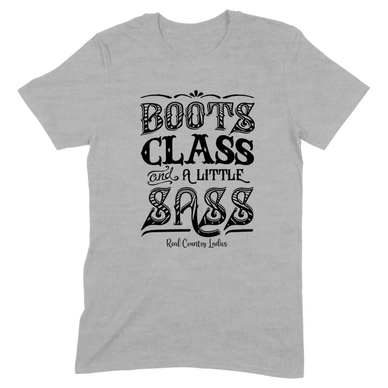 Blowout |  Boots Class And A Little Sass Black Print Front Apparel