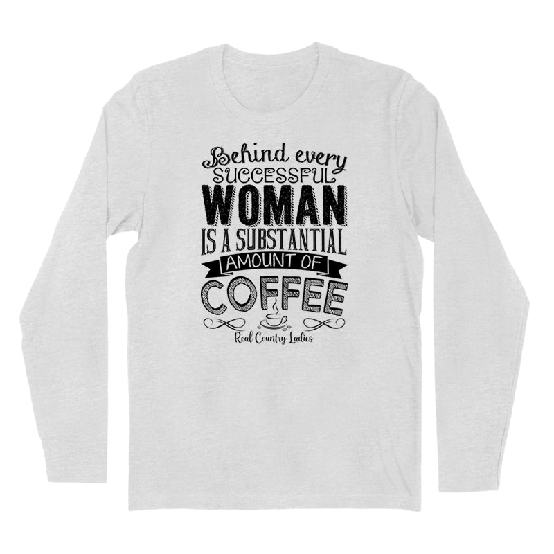 Black Friday | Amount Of Coffee Black Print Hoodies & Long Sleeves