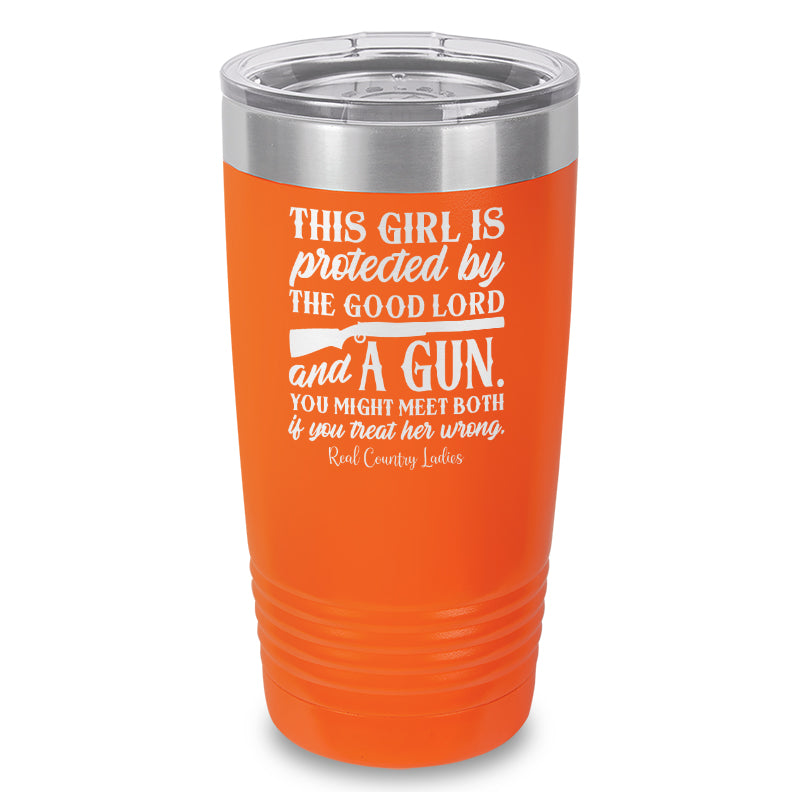 Black Friday | The Good Lord And A Gun Laser Etched Tumbler