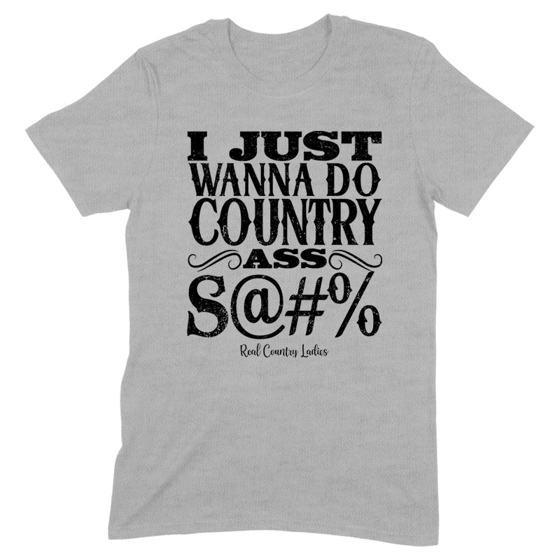 Blowout |  Country Ass Shit Black Print Front Apparel