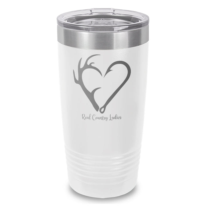 Black Friday | Hunting Fishing Heart Laser Etched Tumbler