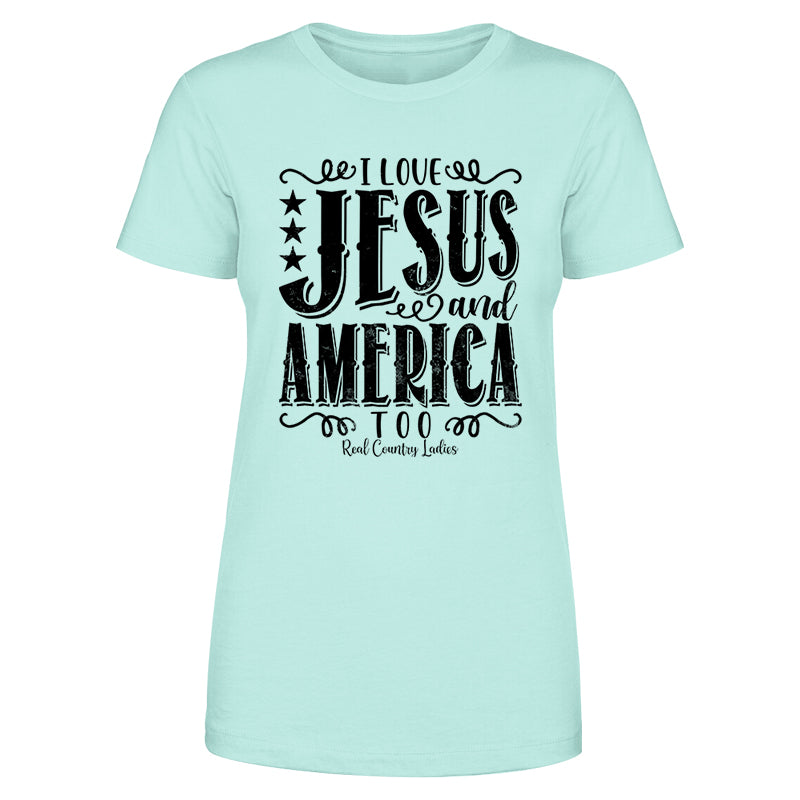 Black Friday | I Love Jesus And America Too Black Print Front Apparel