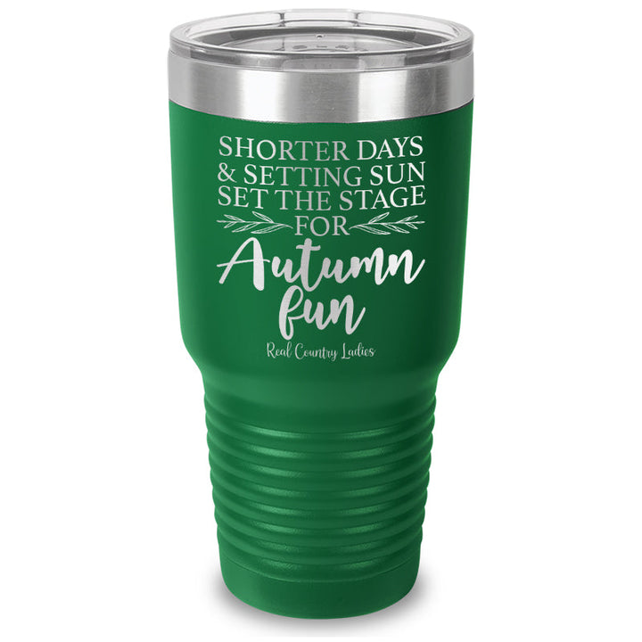 Black Friday | Shorter Days And Setting Sun Laser Etched Tumbler