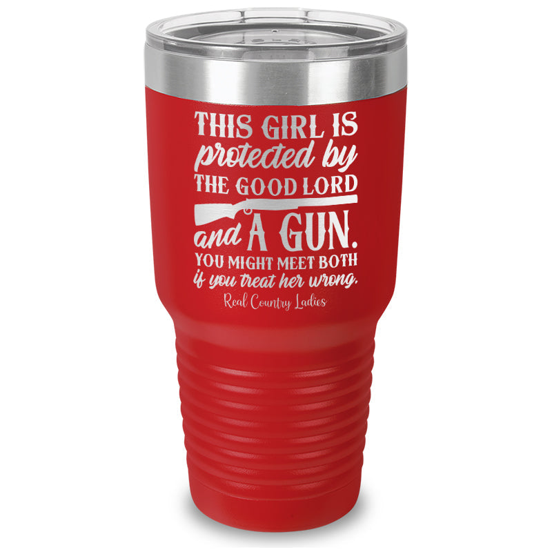 Black Friday | The Good Lord And A Gun Laser Etched Tumbler