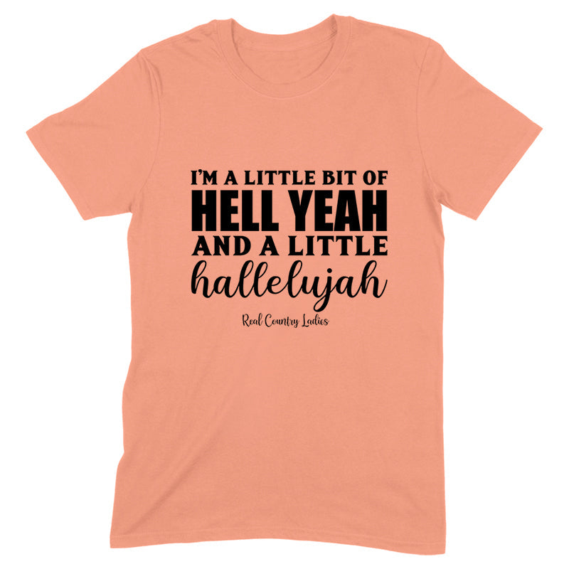 Blowout |  Hell Yeah And Hallelujah Black Print Front Apparel