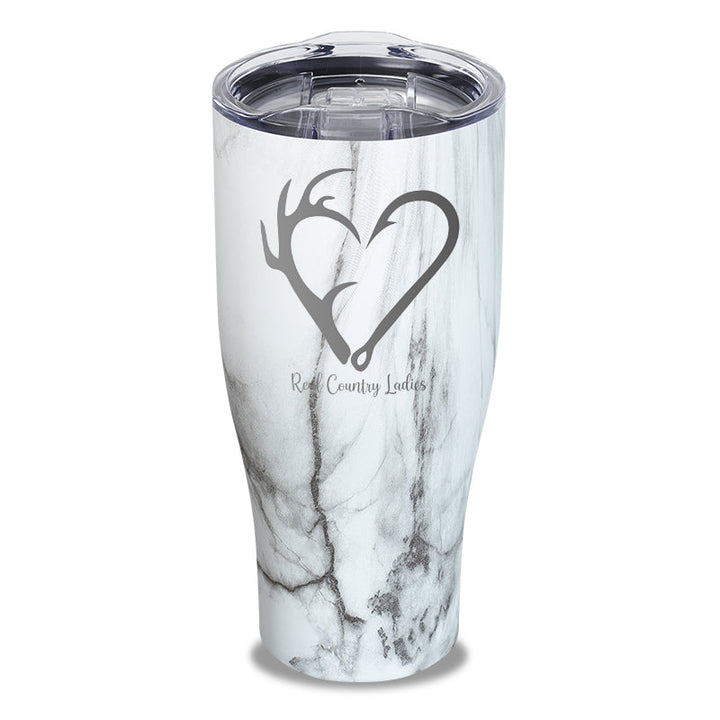 Black Friday | Hunting Fishing Heart Laser Etched Tumbler