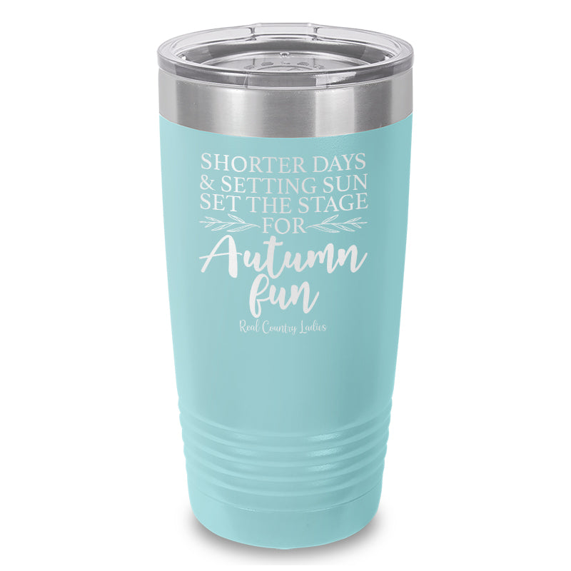 Black Friday | Shorter Days And Setting Sun Laser Etched Tumbler