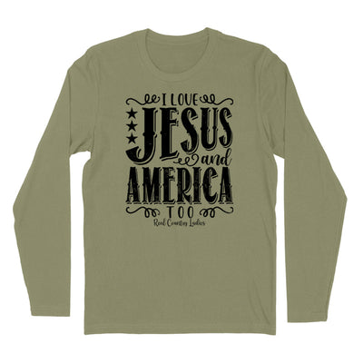 Blowout | I Love Jesus And America Too Black Print Hoodies & Long Sleeves