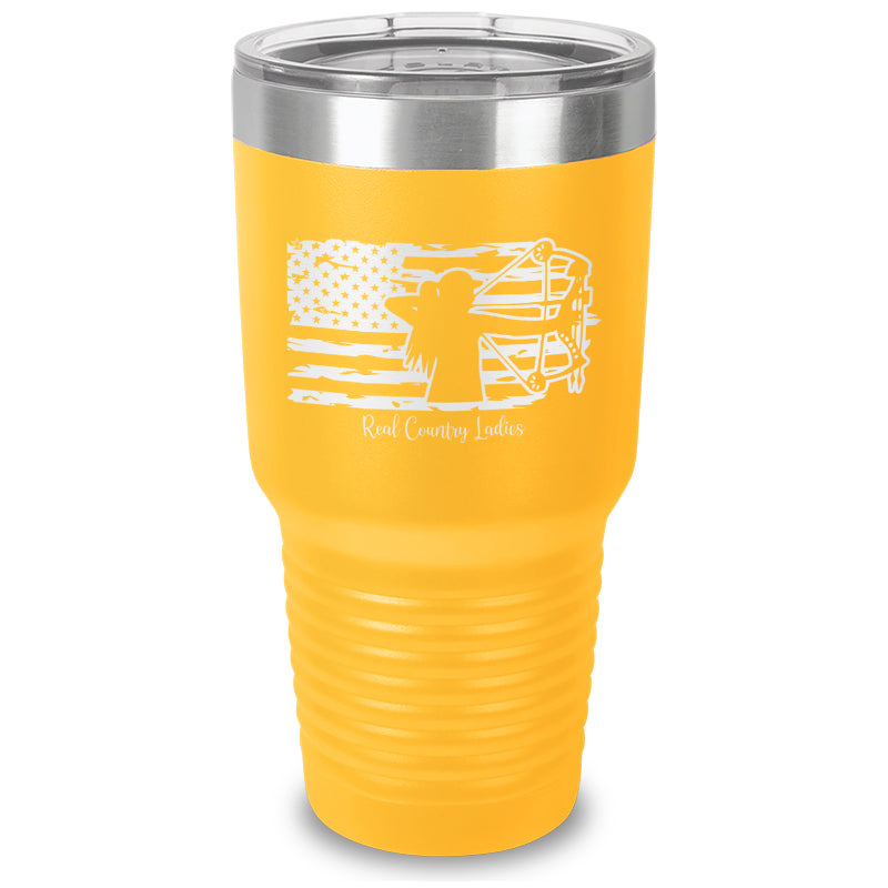 Black Friday | Bow USA Flag Laser Etched Tumbler