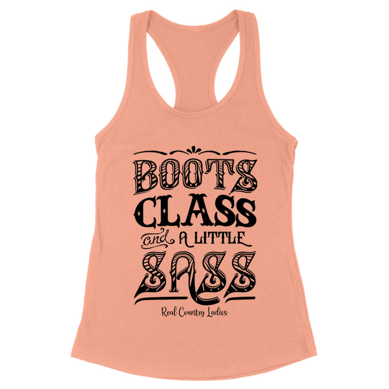 Blowout |  Boots Class And A Little Sass Black Print Front Apparel