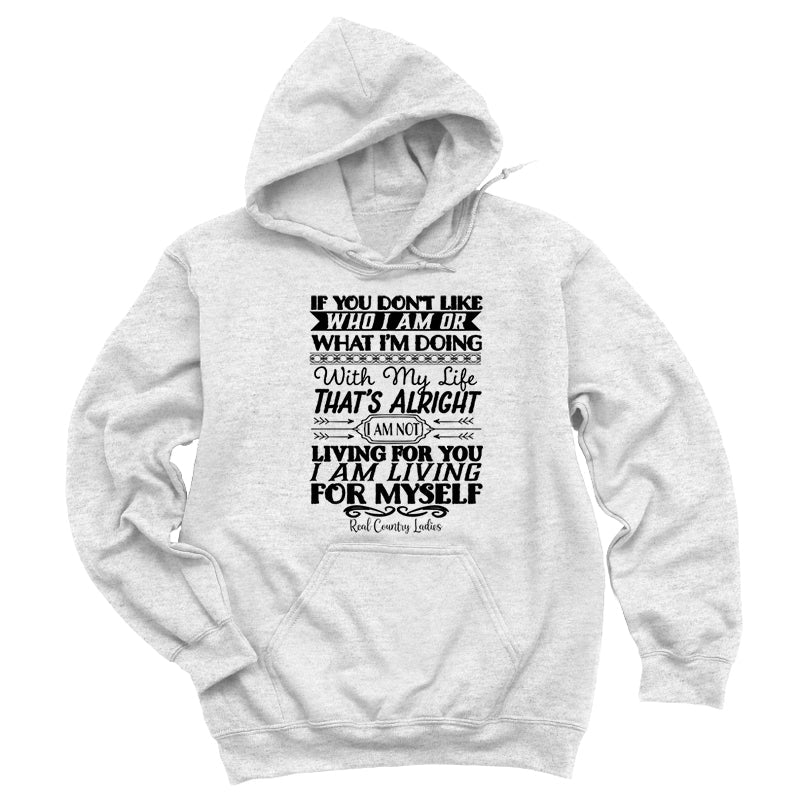 Blowout | I Am Living For Myself Black Print Hoodies & Long Sleeves